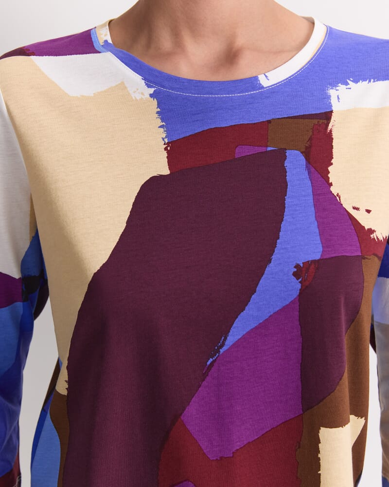 Cora 3/4 Sleeve Mercerised Tee in MULTI
