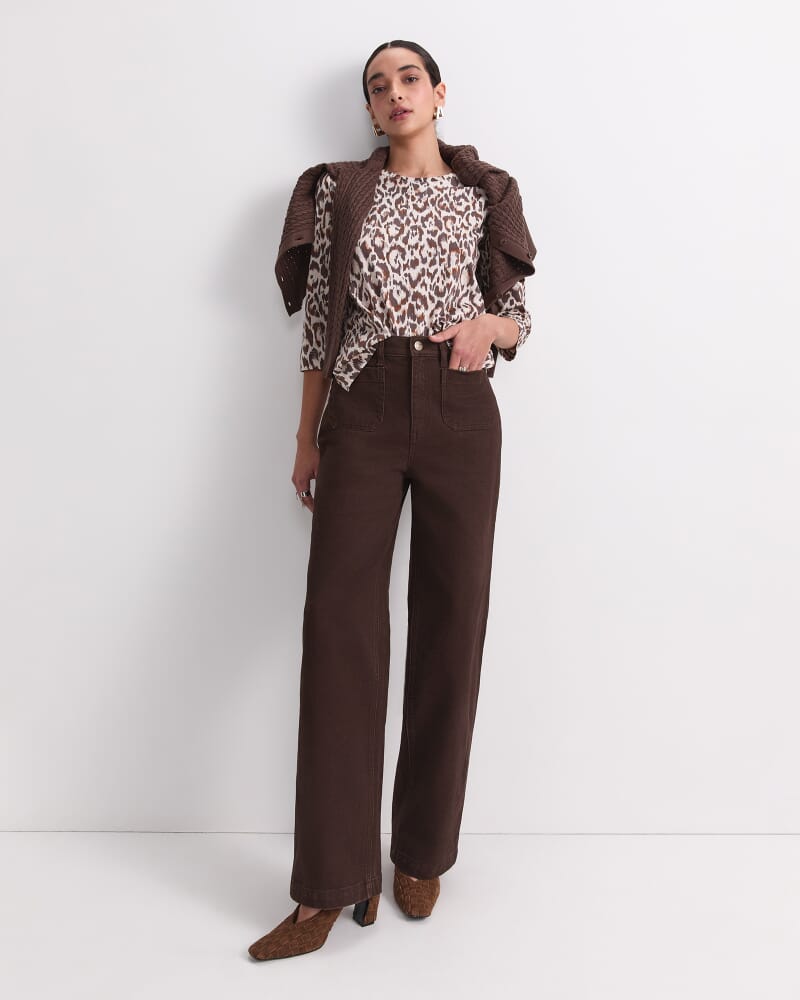 Lottie Animal 3/4 Mercerised Tee