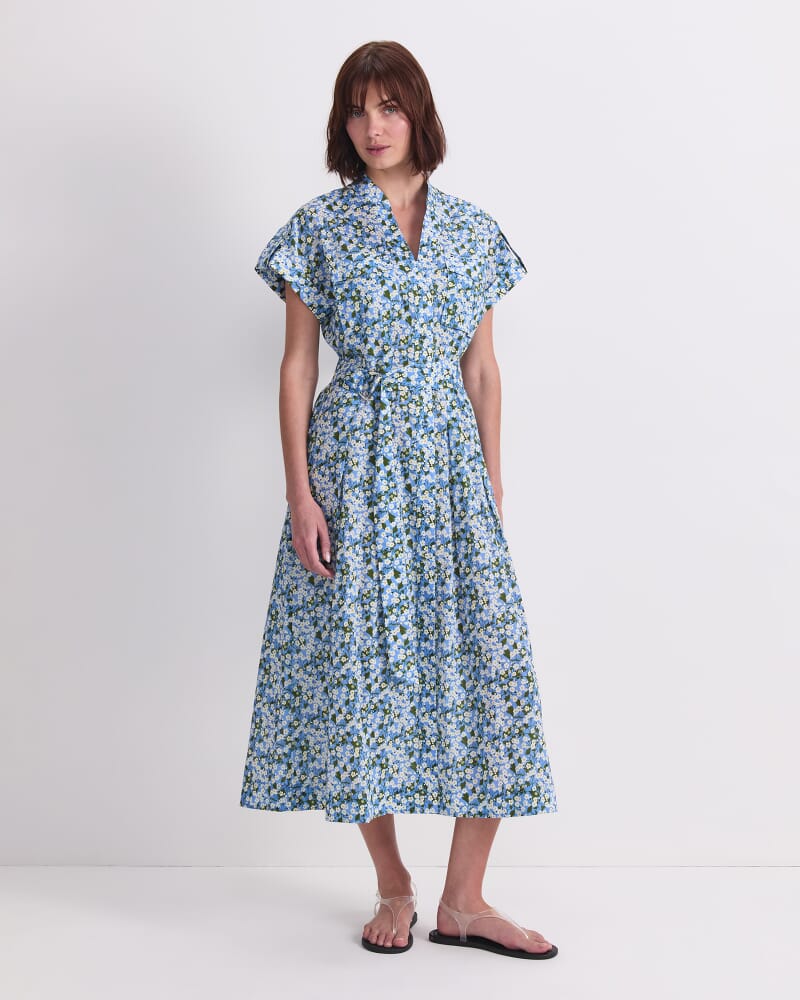 Mitsi Liberty Maxi Dress in BLUE MULTI