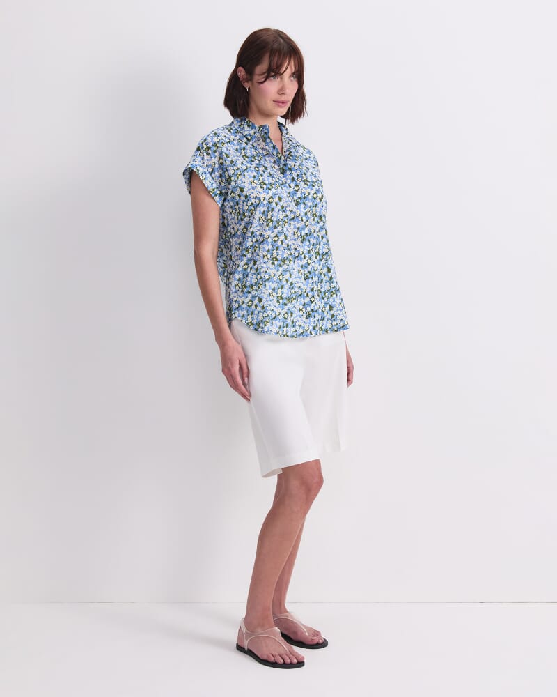 Mitsi Short Sleeve Liberty Shirt in BLUE MULTI