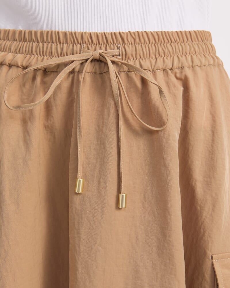 Tia Pocket Maxi Skirt in SAND