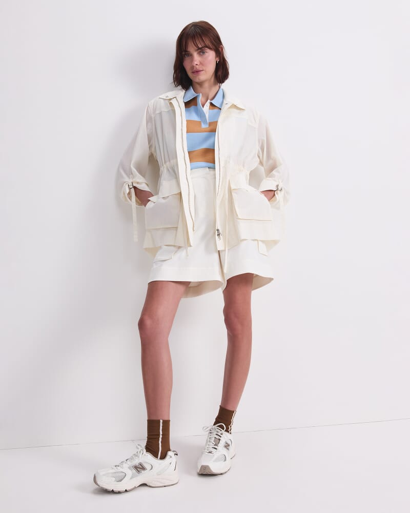 Sal Pocket Windcheater in CREME