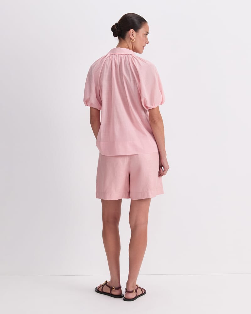 Blouson Sleeve Blouse in DUSTY ROSE