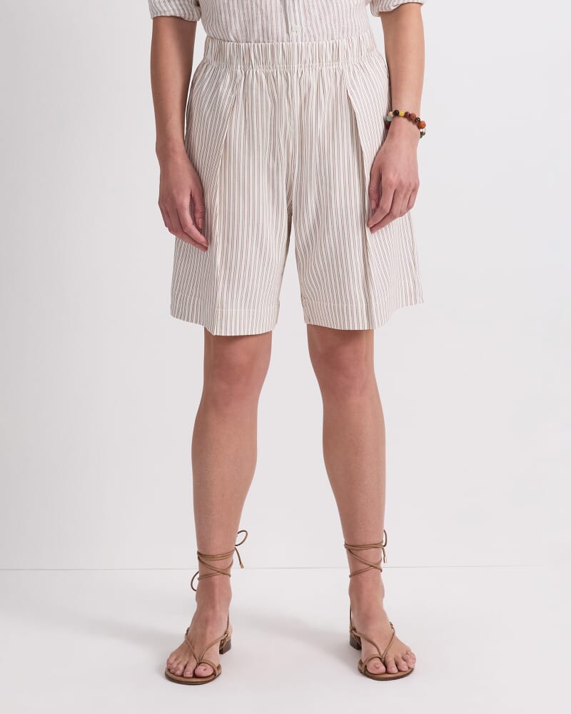 Rosa Elasticated Short in NATURAL/IVORY