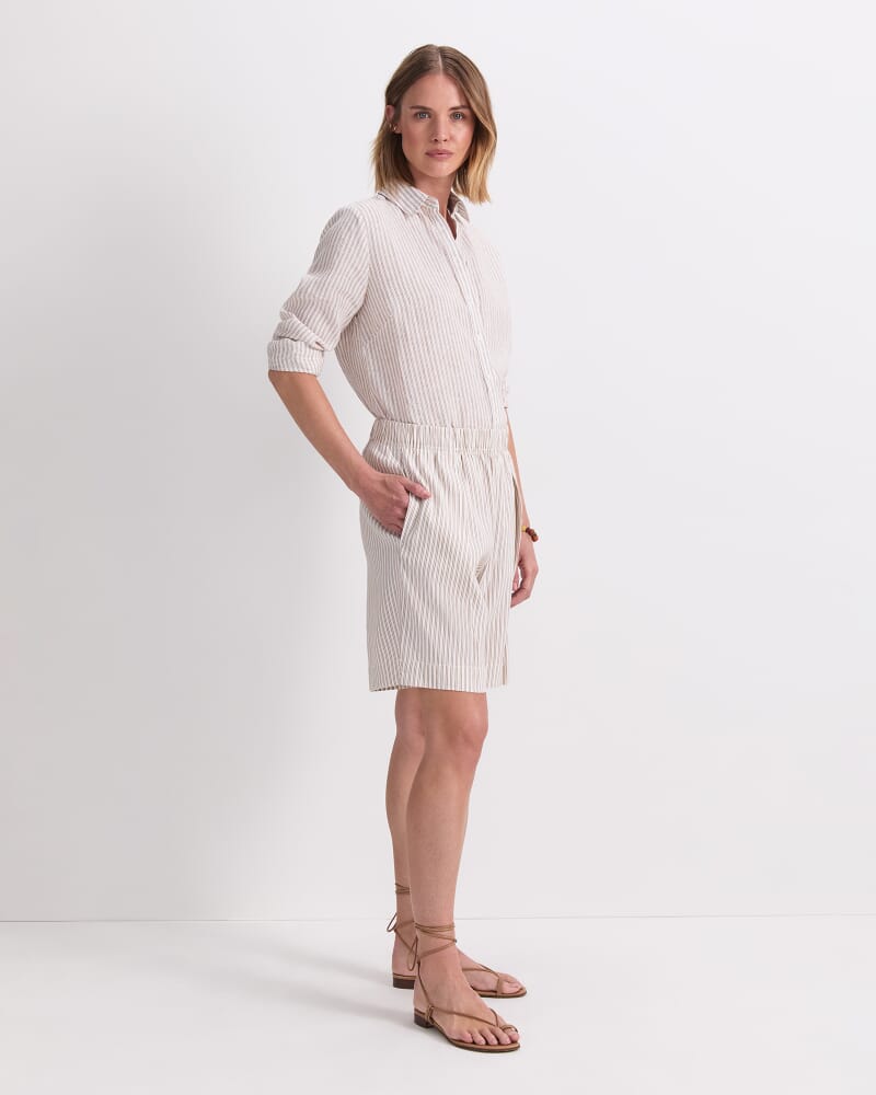 Rosa Elasticated Short in NATURAL/IVORY