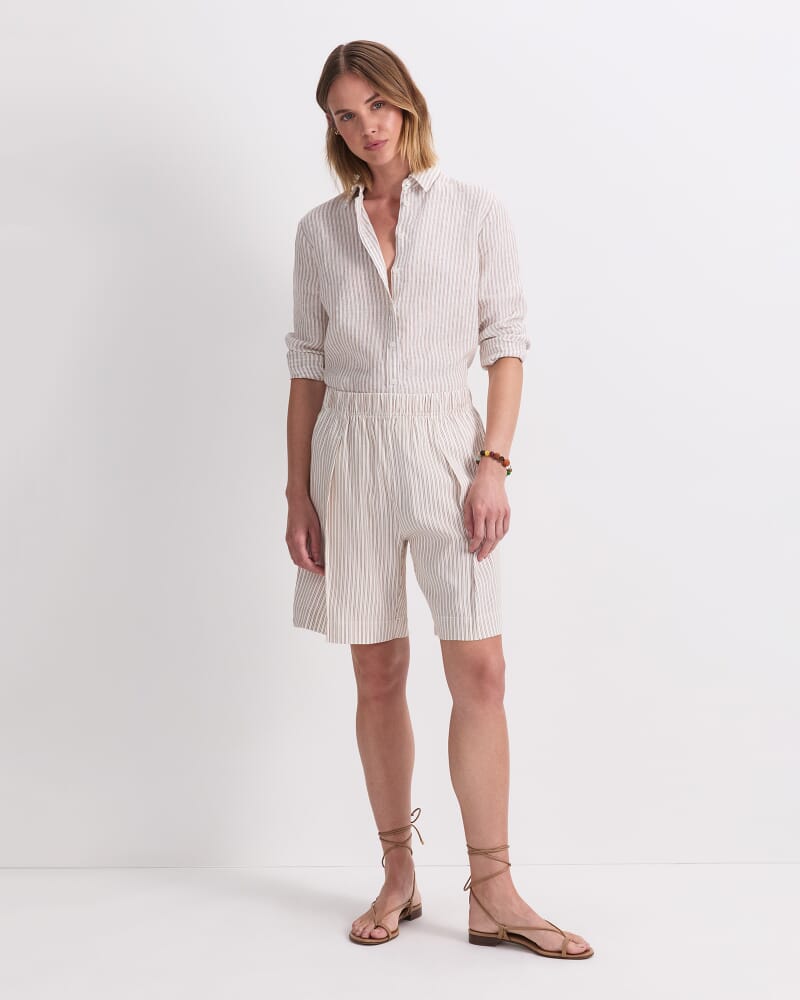 Rosa Elasticated Short in NATURAL/IVORY