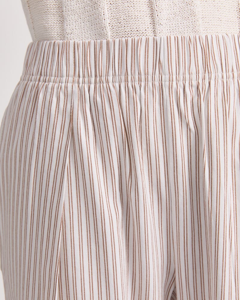 Rosa Straight Leg Linen Pant in NATURAL/IVORY