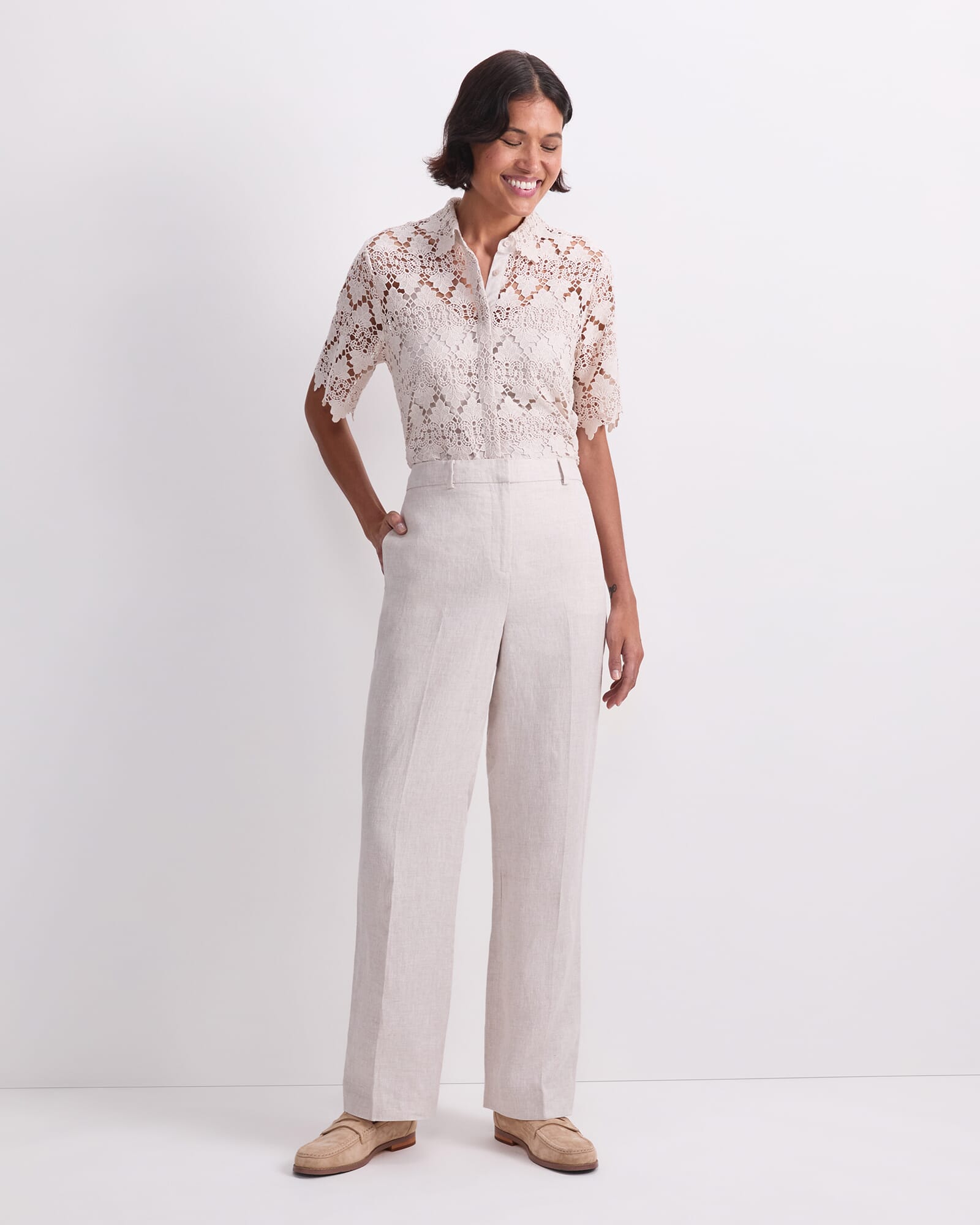 Freya Straight Linen Pant