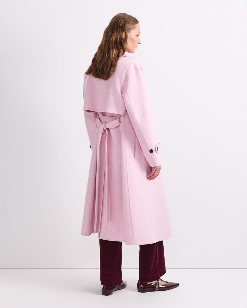 Martha Long Coat in PINK MELANGE