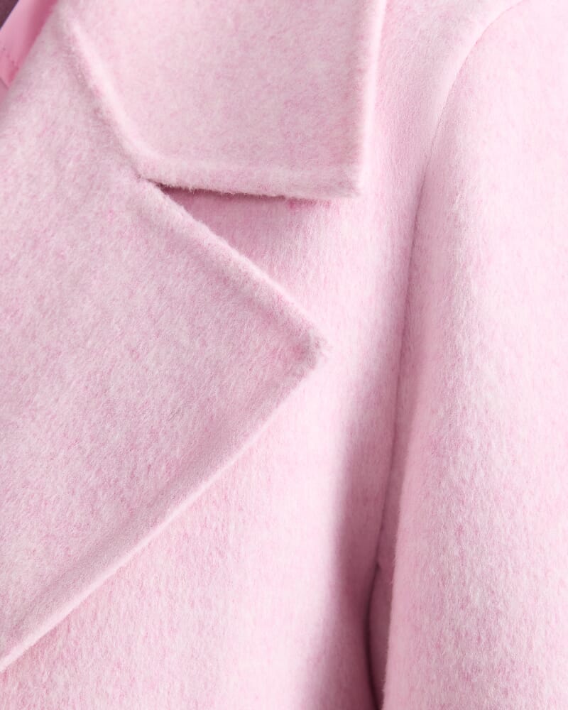 Martha Long Coat in PINK MELANGE