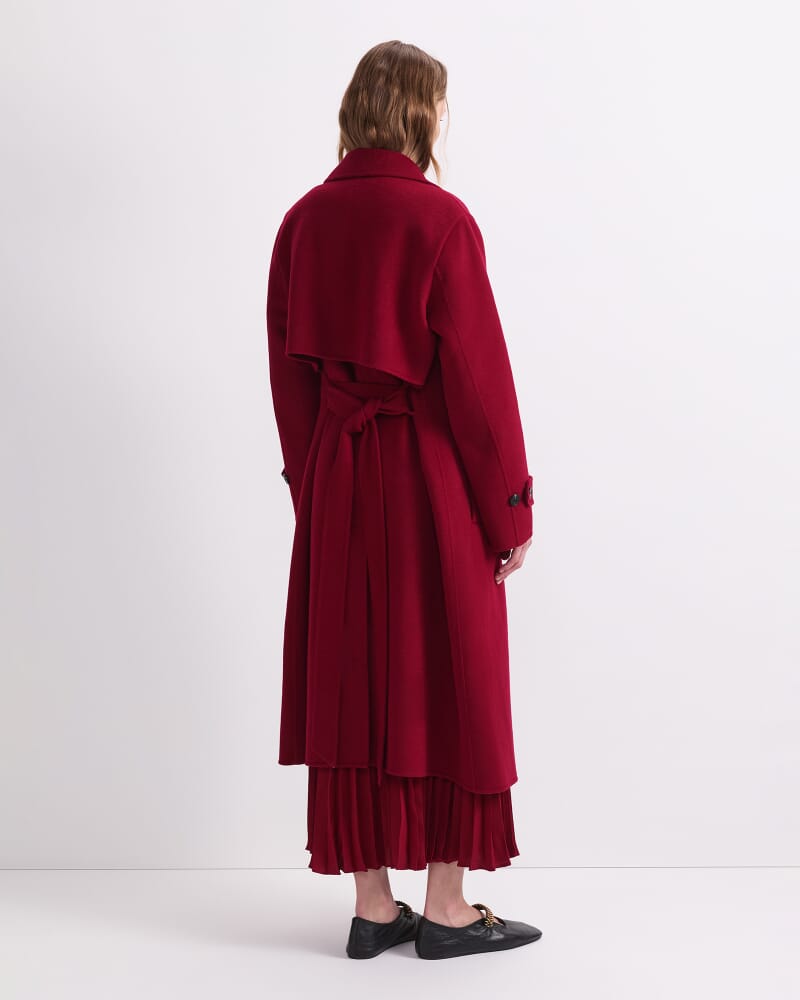Martha Long Coat in WINE