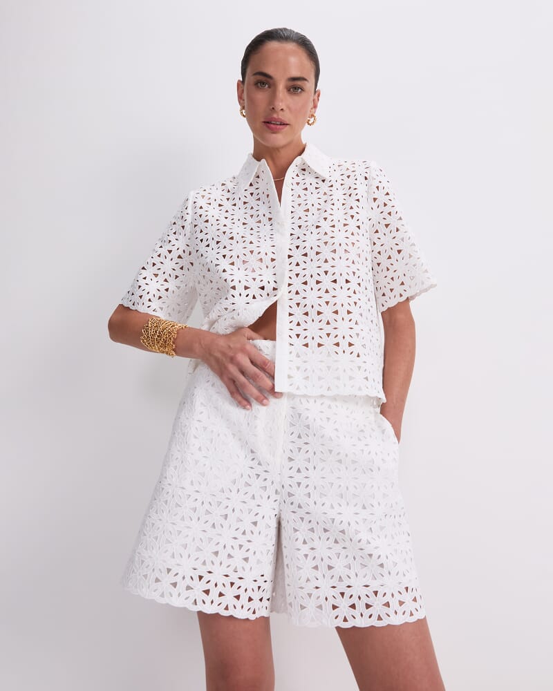 Leila Lace Cullote in WHITE