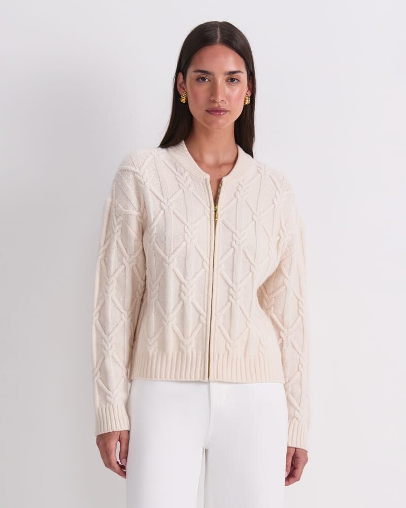 Sunshine Cable Bomber in ECRU