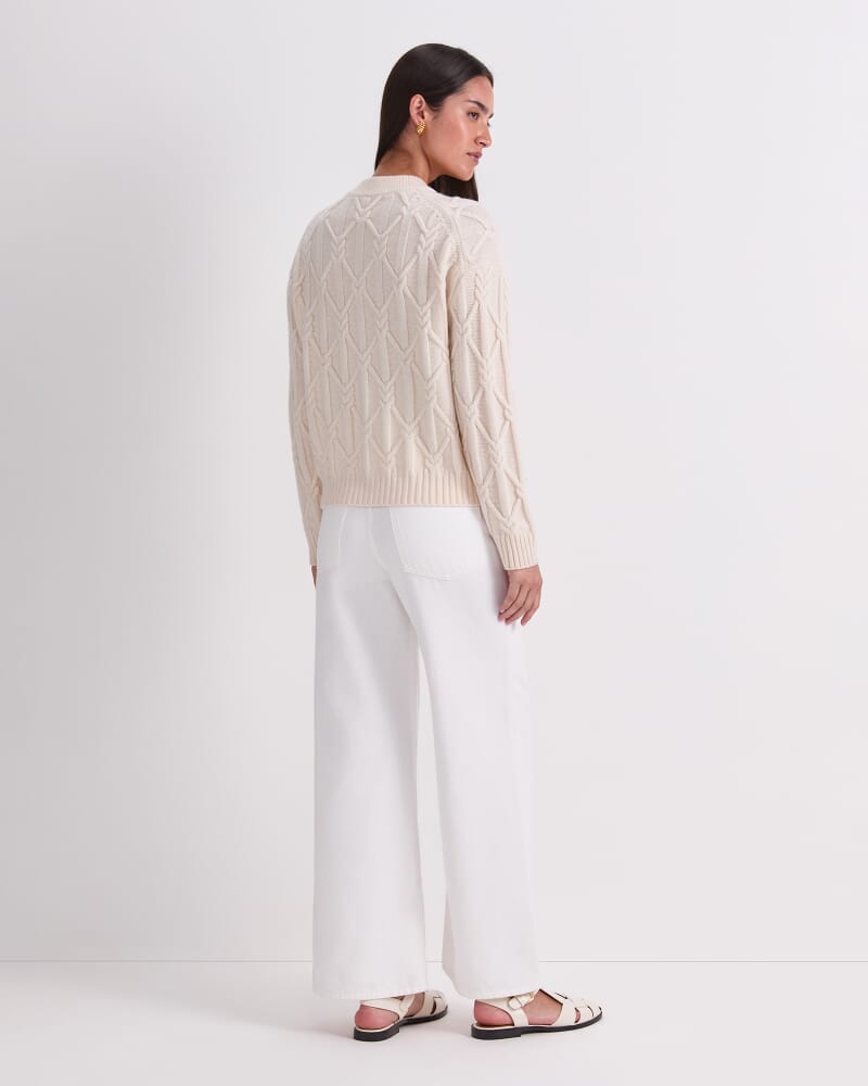 Sunshine Cable Bomber in ECRU