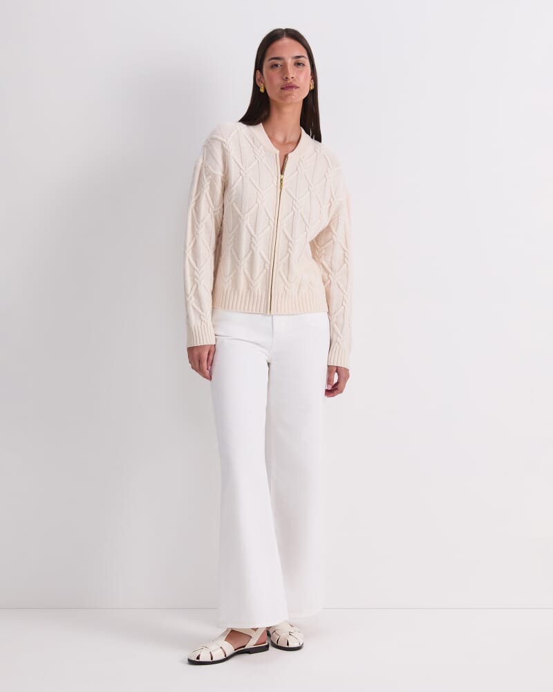 Sunshine Cable Bomber in ECRU