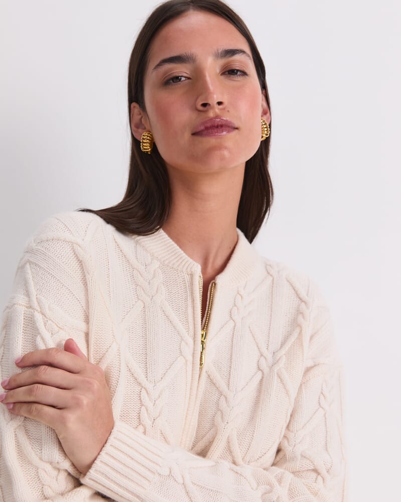 Sunshine Cable Bomber in ECRU