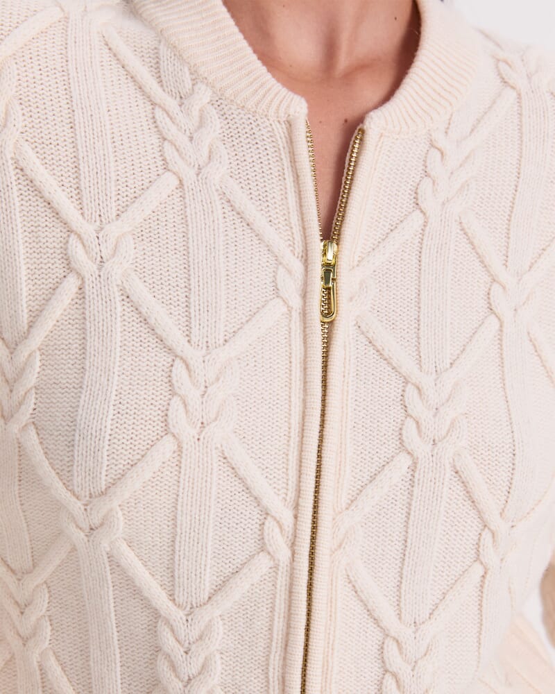 Sunshine Cable Bomber in ECRU