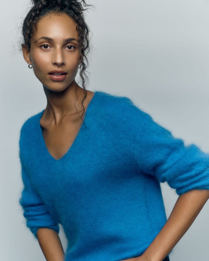 Tatiana Mohair Sweater in OCEAN