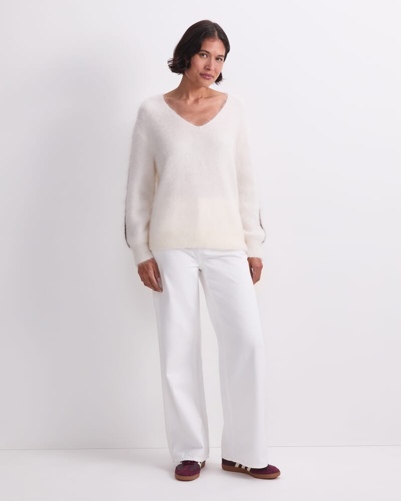Tatiana Mohair Sweater in WINTER WHITE