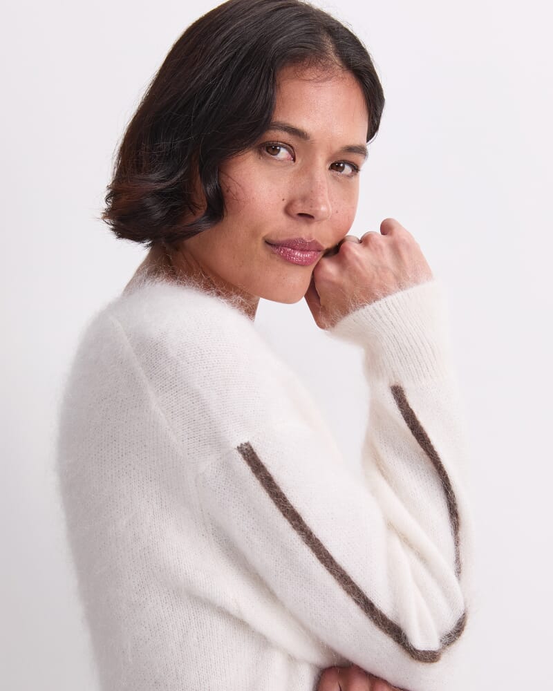Tatiana Mohair Sweater in WINTER WHITE