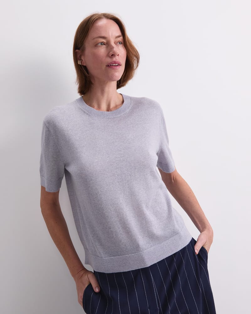 Francis Merino Tee in GREY MELANGE