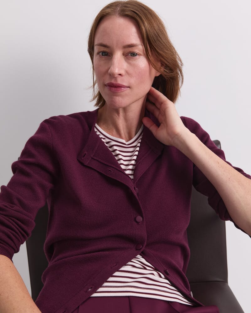 Francis Merino Cardigan in FIG