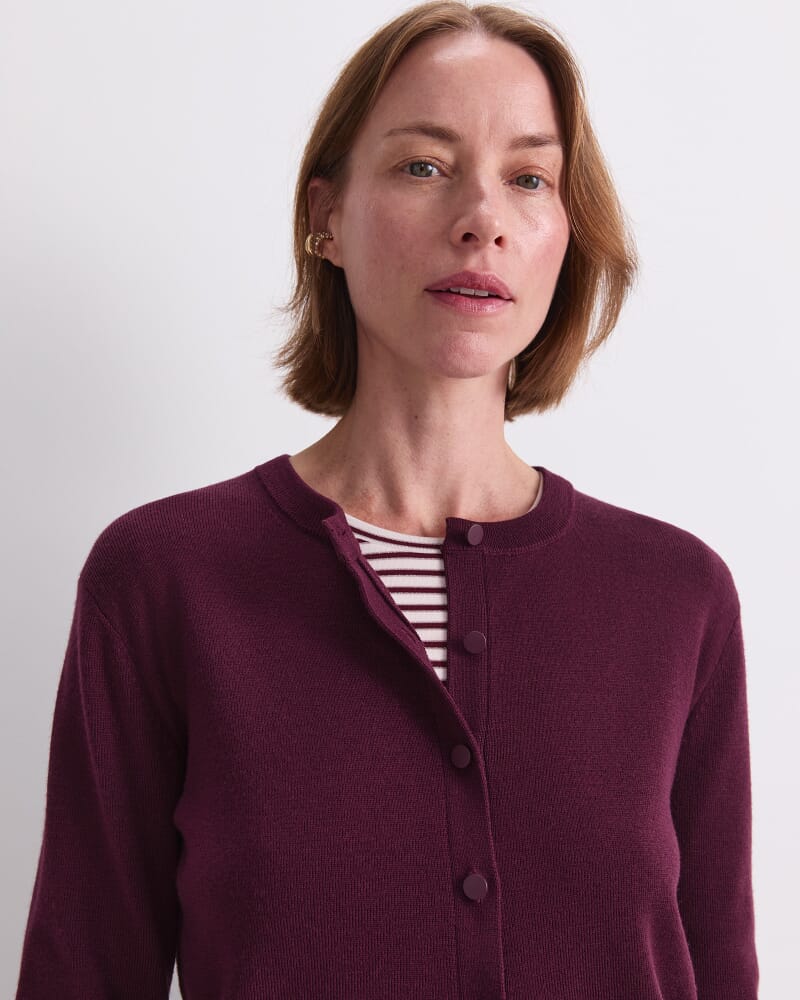 Francis Merino Cardigan in FIG