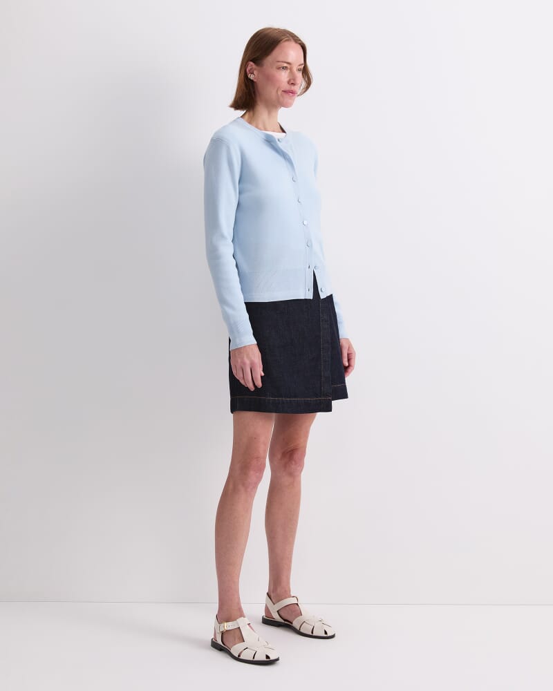 Francis Merino Cardigan in SOFT BLUE