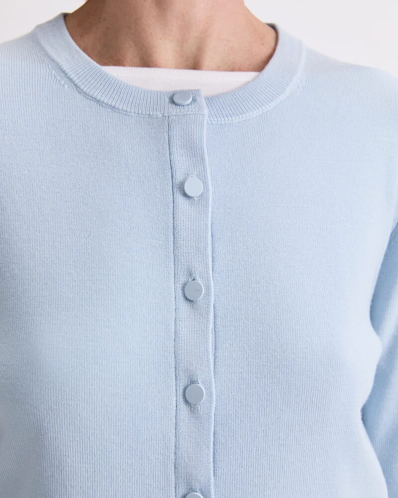 Francis Merino Cardigan in SOFT BLUE