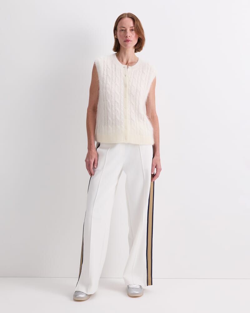 Tatiana Cable Vest in ECRU