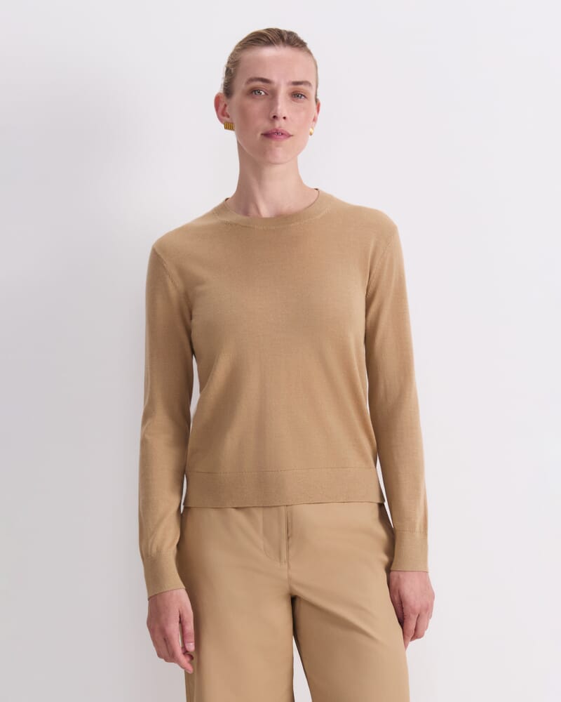 Francis Crew Sweater in PEBBLE