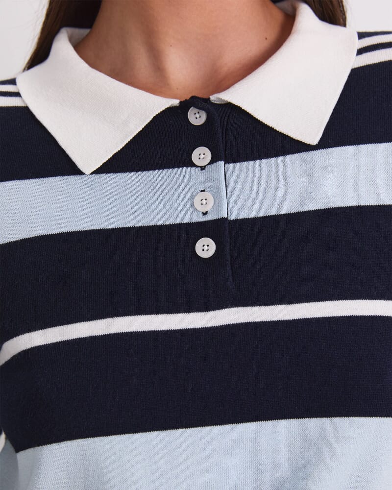 Alphine Oversized Polo in NAVY