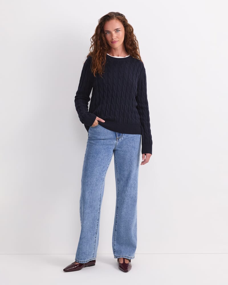 Audrey Check Culotte in NAVY