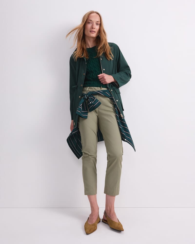 Merino Cable Sweater in EMERALD