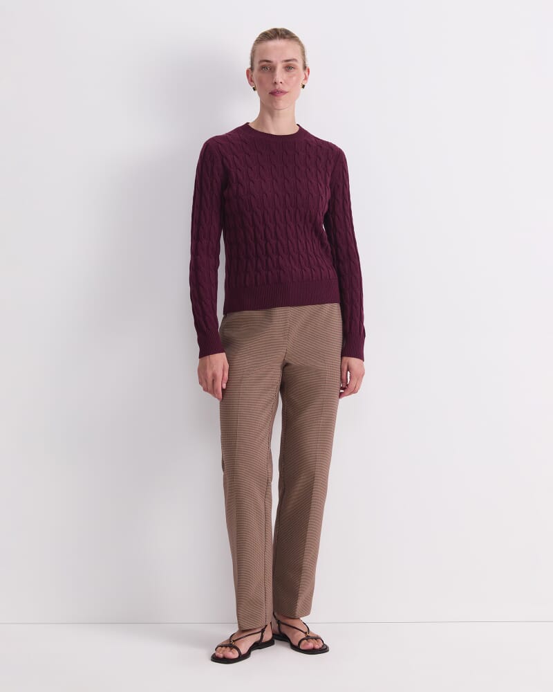 Merino Cable Sweater in FIG