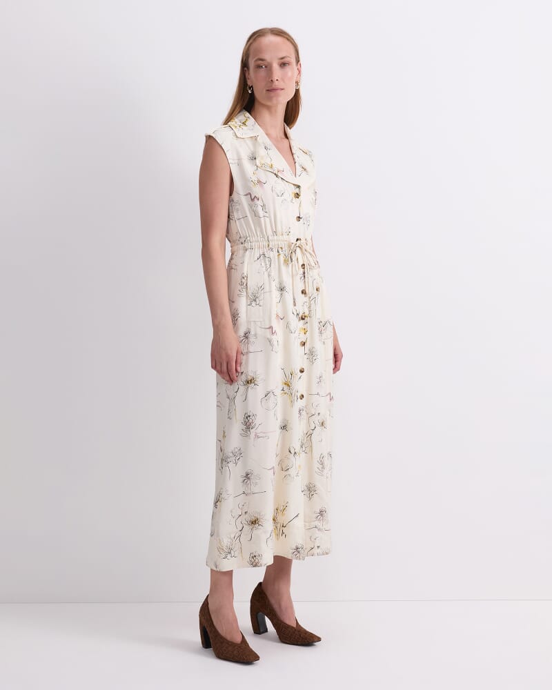Yara Maxi Dress in MULTI WHITE