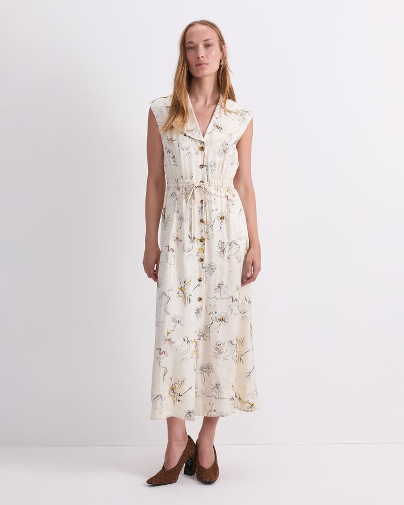 Yara Maxi Dress in MULTI WHITE