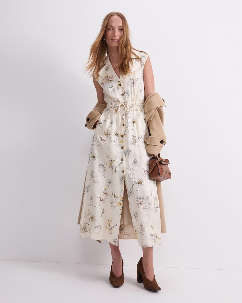 Yara Maxi Dress in MULTI WHITE