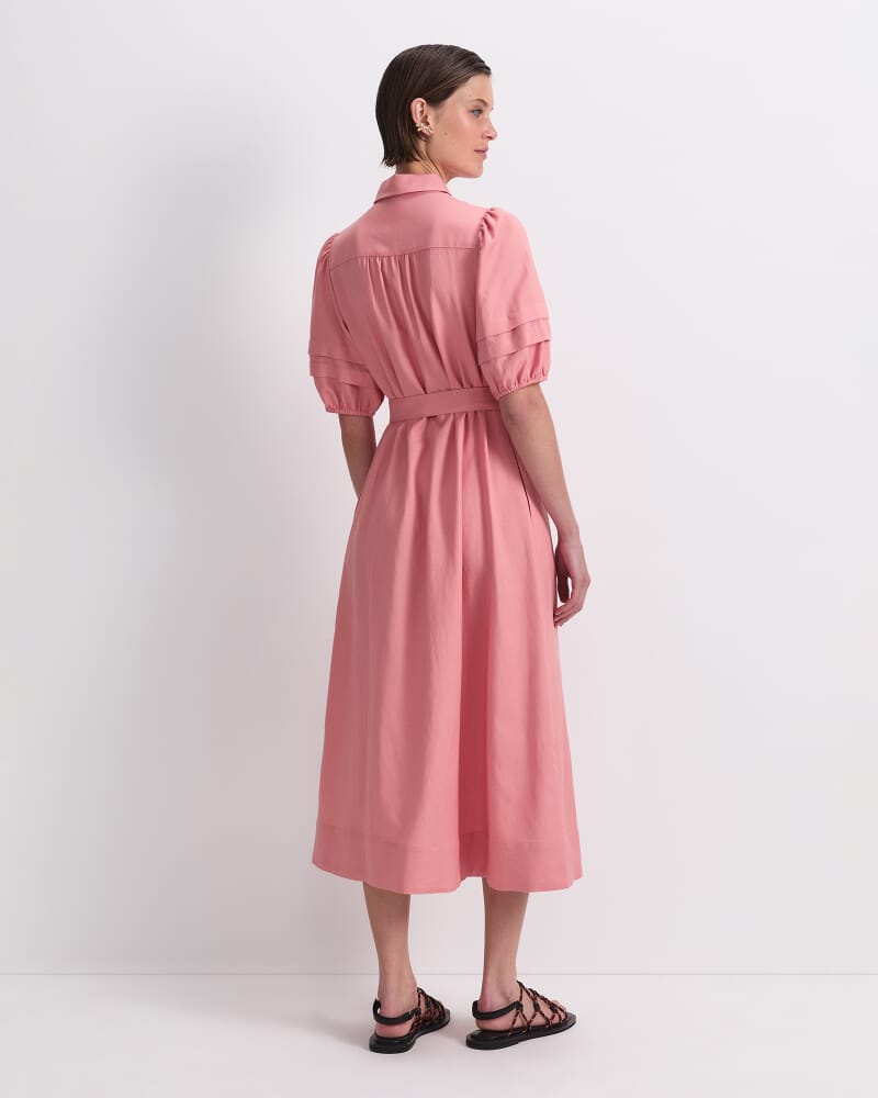 Lola Midi Dress in DARK PINK