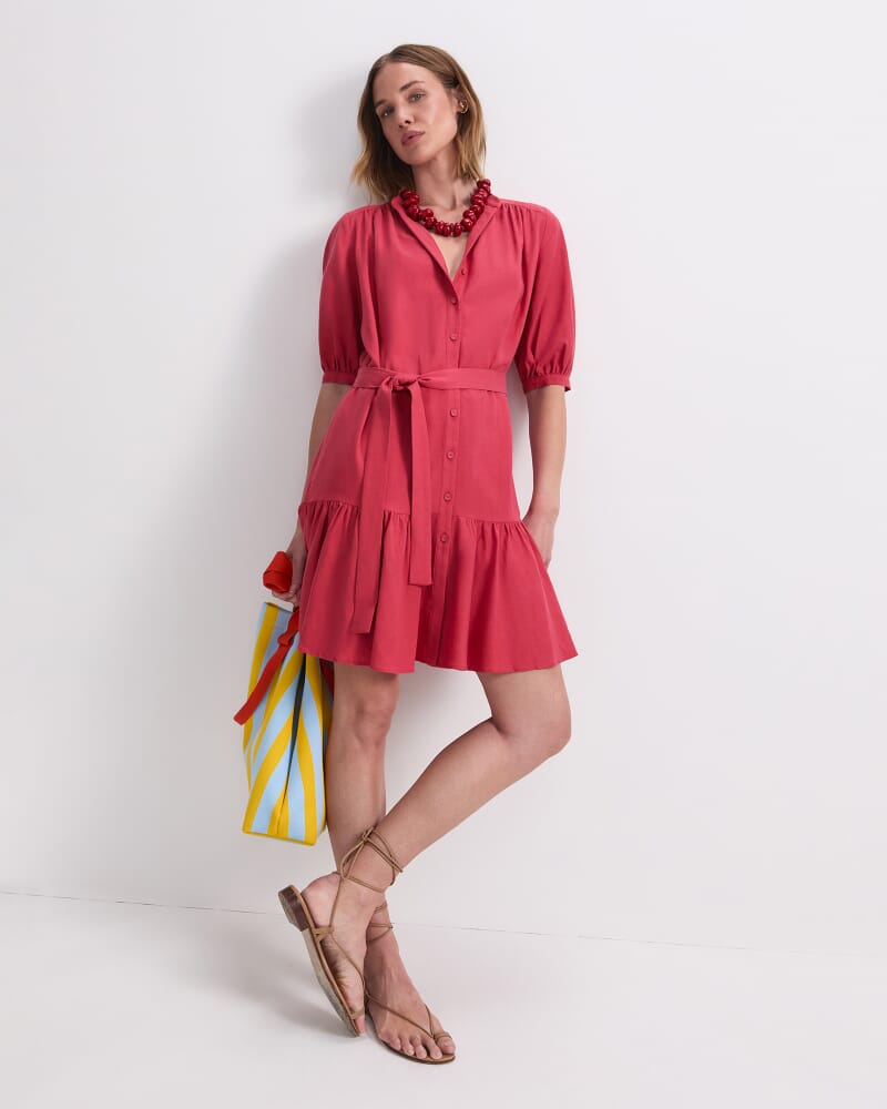 Kiana Mini Dress in BERRY