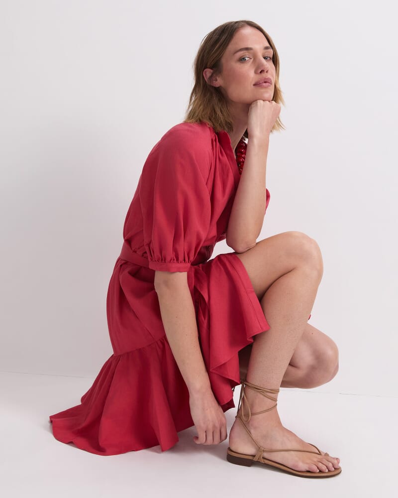 Kiana Mini Dress in BERRY