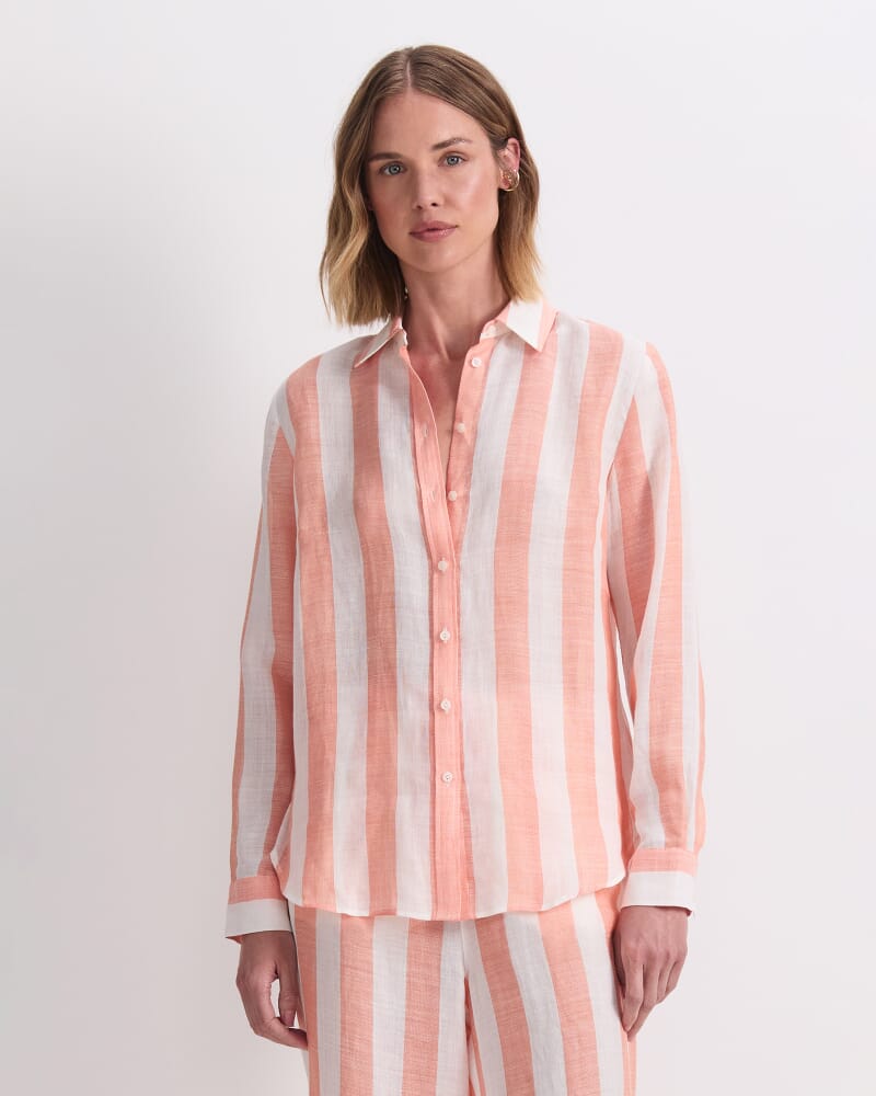 Magnolia Shirt in ORANGE/WHITE