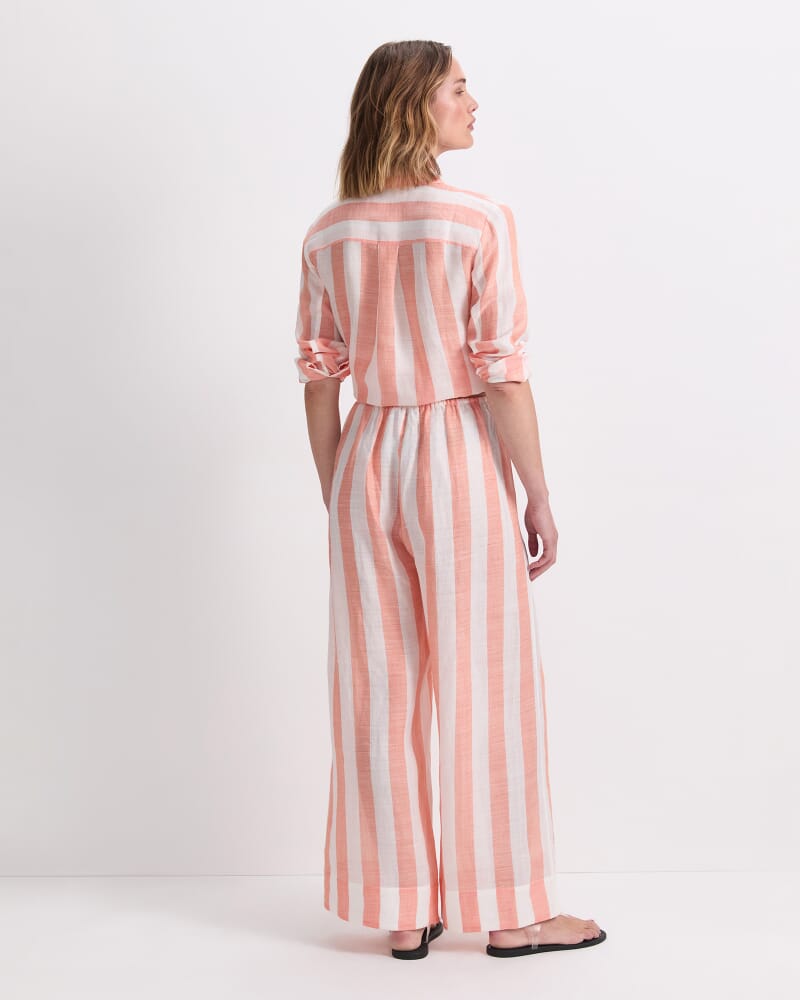 Magnolia Wide Leg Pant in ORANGE/WHITE