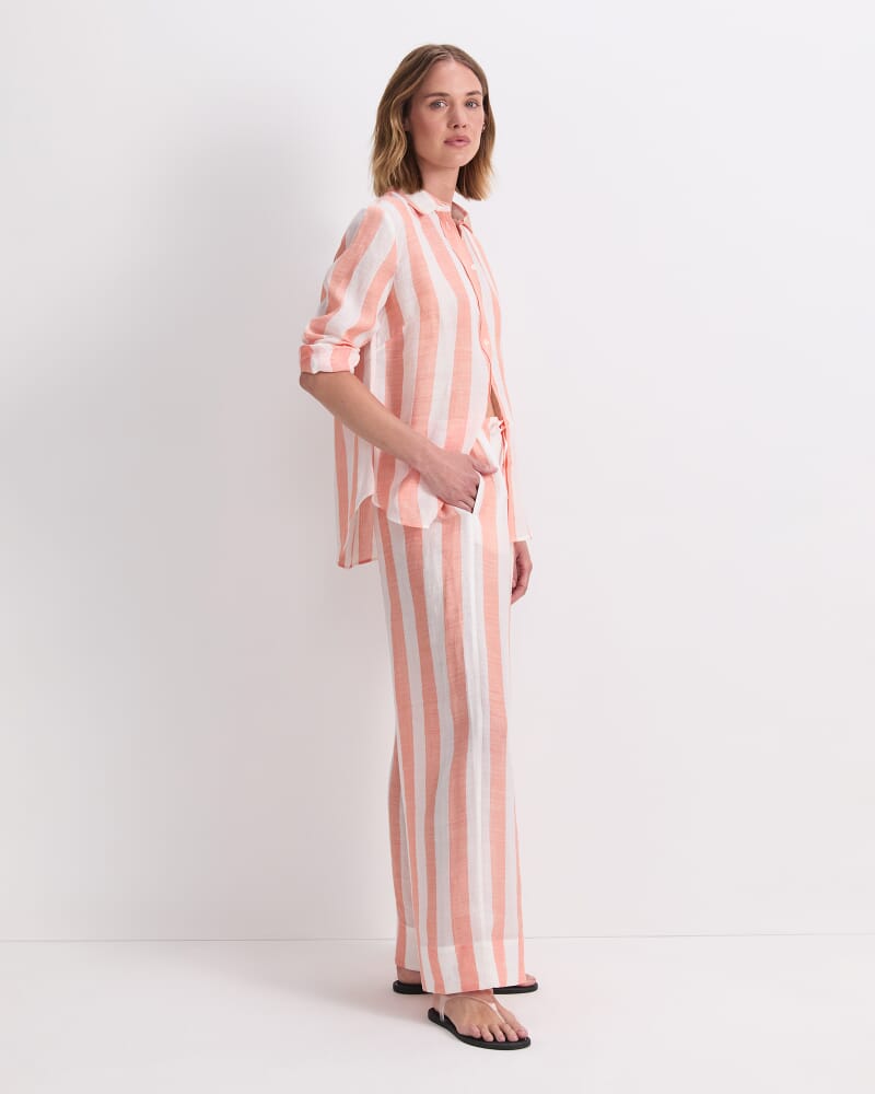 Magnolia Wide Leg Pant in ORANGE/WHITE