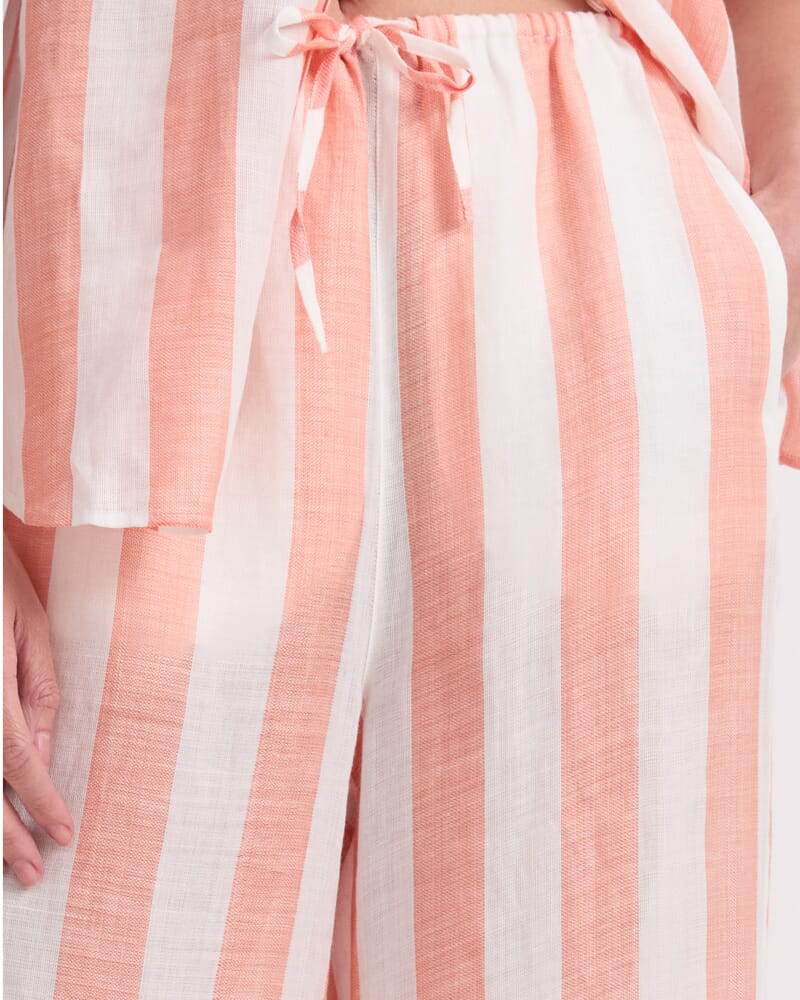 Magnolia Wide Leg Pant in ORANGE/WHITE