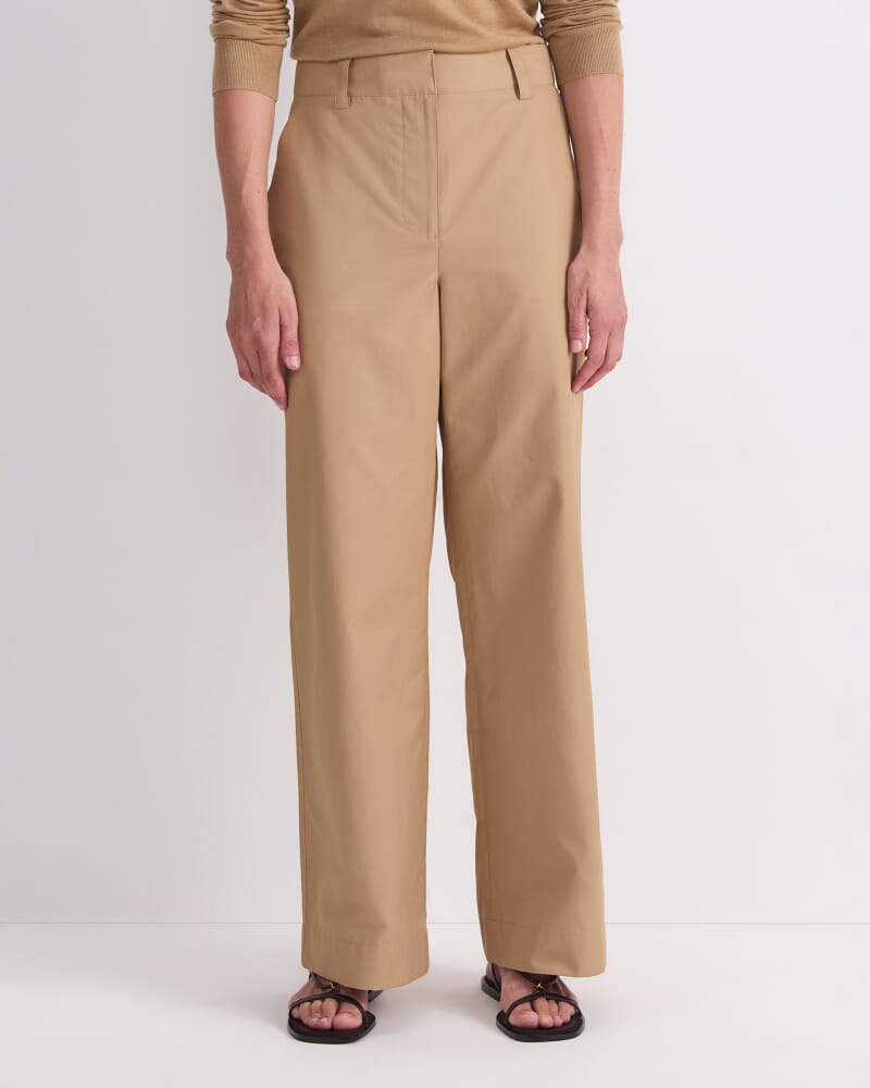 Audrey Wide Leg Pant in PEBBLE