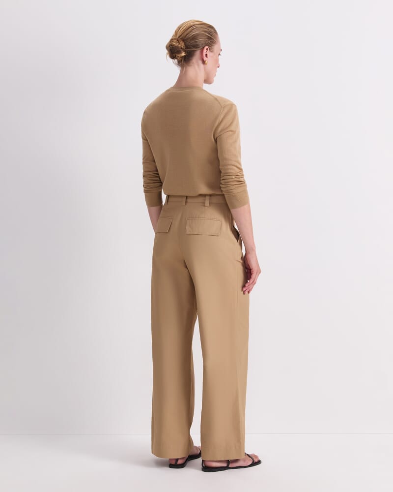 Audrey Wide Leg Pant in PEBBLE