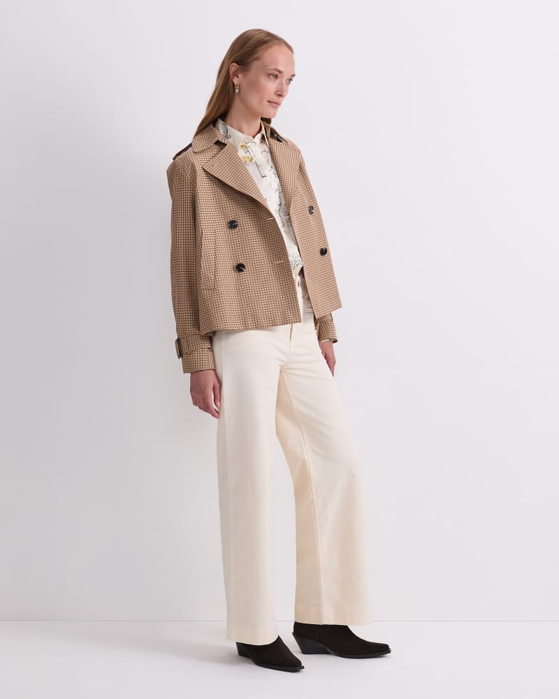 Audrey Crop Check Trench in MULTI