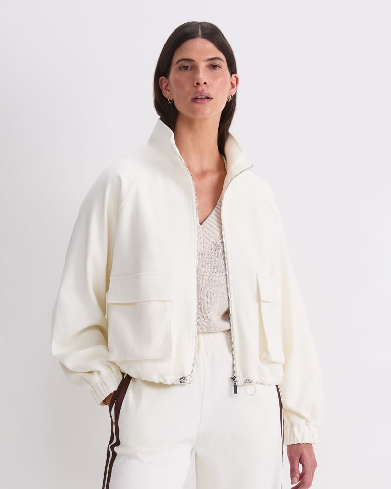Riley Track Jacket in CHALK