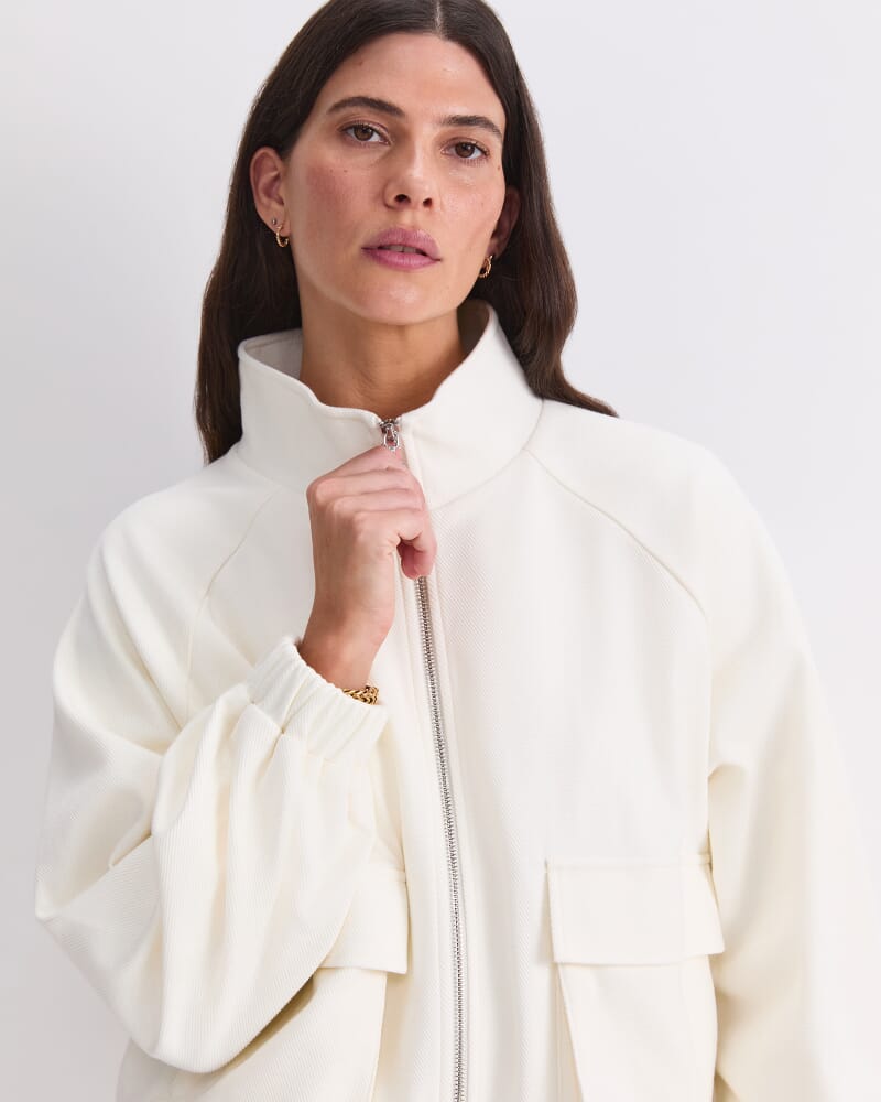 Riley Track Jacket in CHALK